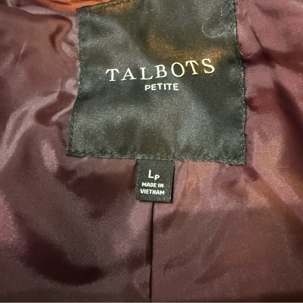 Talbots Paisley Quilted Puffer Jacket - Deep Red - Picture 11 of 14